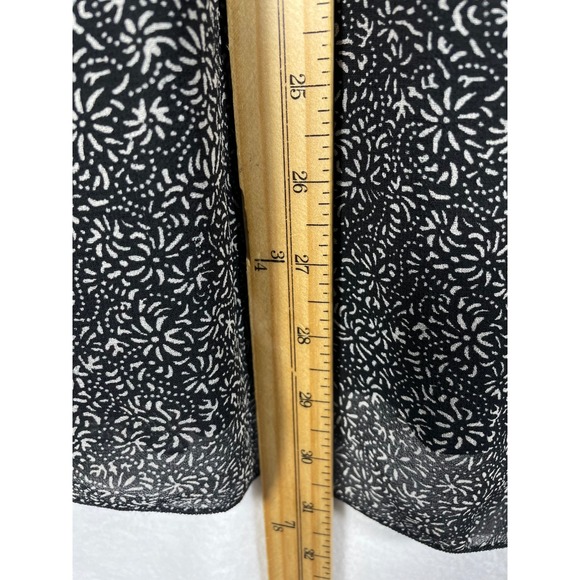 Motherhood Maternity Blouse Floral Print Long Sleeve‎ Sheer Black Top 3X Women - Picture 5 of 11